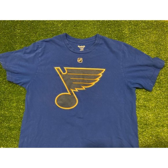 Retro Reebok St. Louis Blue Patrik Berglund #21 jersey t-shirt medium blue NHL - Picture 3 of 10